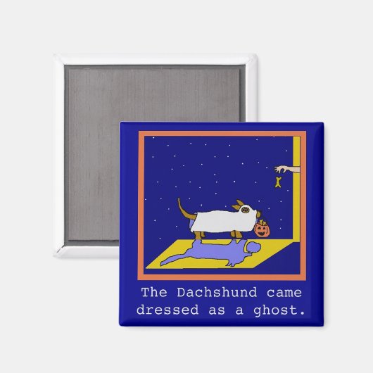 Dackel Halloween Magnet (Vorderseite/Rückseite)