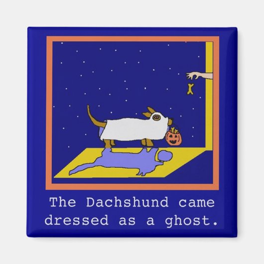 Dackel Halloween Magnet (Vorne)