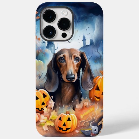 Dackel Halloween mit Pumpkins Beängstigend Case-Mate iPhone Hülle (Rückseite)