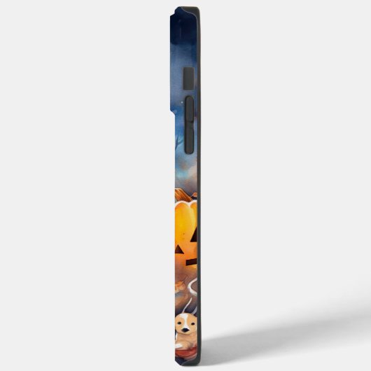 Dackel Halloween mit Pumpkins Beängstigend Case-Mate iPhone Hülle (Rückseite / Links)