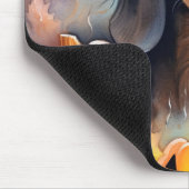 Dackel Halloween mit Pumpkins Beängstigend Mousepad (Ecke)