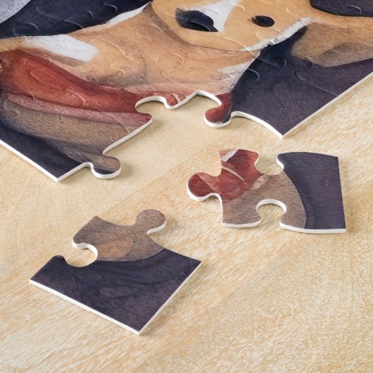 Dackel Halloween mit Pumpkins Beängstigend Puzzle (Seite)