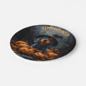 Dackel Halloween Pappteller (Schrägansicht)