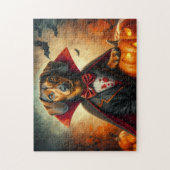 Dackel Halloween Puzzle (Vertikal)