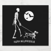 Dackel Halloween Schaumweinetikett (Einzelnes Label)