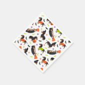 Dackel Halloween Serviette (Ecke)