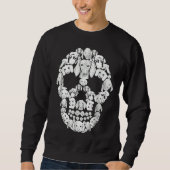Dackel Halloween Skull-Kostüme Sweatshirt (Vorderseite)