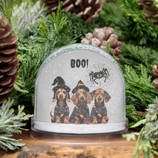 Dackel Halloween Snow Globe Schneekugeln (Winter)