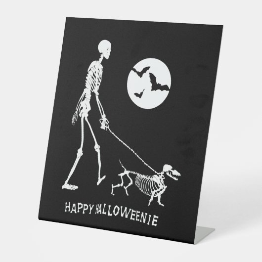 Dackel Halloween Sockelschild (Vorderseite)