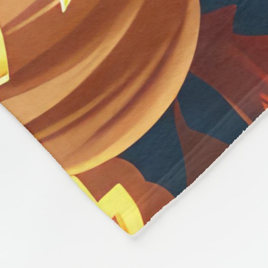 Dackel Halloween Spooky Fleecedecke (Ecke)