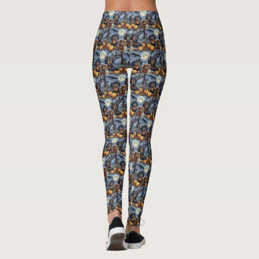 Dackel Halloween Spooky Leggings (Rückseite)