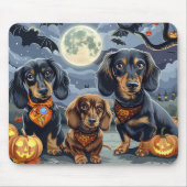 Dackel Halloween Spooky Mousepad (Vorne)