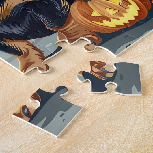 Dackel Halloween Spooky Puzzle (Seite)