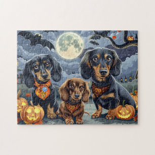 Dackel Halloween Spooky Puzzle