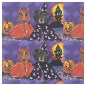 Dackel Halloween Stoff (Nahaufnahme)