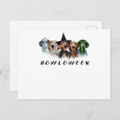 Dackel halloween T - Shirt halloween Postkarte (Vorne/Hinten)