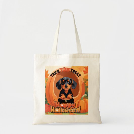 Dackel Halloween Tasche (Vorne)