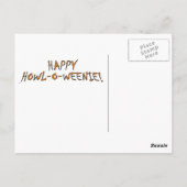 Dackel Halloween Vampire Postkarte (Rückseite)