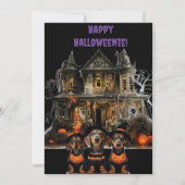 Dackel Halloweenie Card Feiertagskarte (Vorderseite)