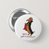 Dackel-HalloweenVampire Button (Vorne & Hinten)