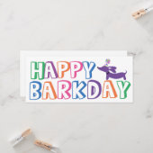 Dackel Happy Birthday Card Long Karte (Vorderseite/Rückseite Beispiel)
