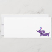 Dackel Happy Birthday Card Long Karte (Rückseite)