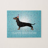 Dackel Happy Birthday Design Puzzle (Horizontal)