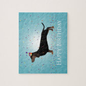 Dackel Happy Birthday Design Puzzle (Vertikal)