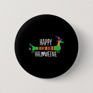 Dackel Happy Halloweenie Niedlicher Hund Halloween Button
