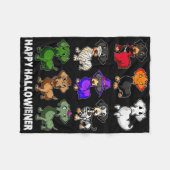 Dackel Happy Halloweiner Fun Halloween Hunde Lov Fleecedecke (Vorderseite (Horizontal))