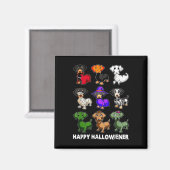 Dackel Happy Halloweiner Fun Halloween Hunde Lov Magnet (Vorderseite/Rückseite)