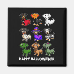 Dackel Happy Halloweiner Fun Halloween Hunde Lov Magnet
