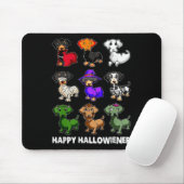 Dackel Happy Halloweiner Fun Halloween Hunde Lov Mousepad (Mit Mouse)