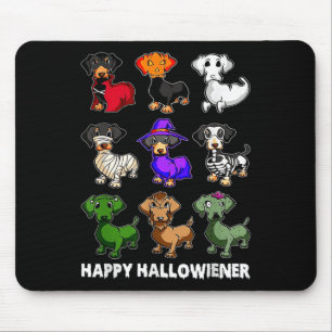 Dackel Happy Halloweiner Fun Halloween Hunde Lov Mousepad
