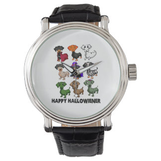 Dackel Happy Halloweiner Funny Dog Halloween Armbanduhr