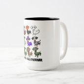 Dackel Happy Halloweiner Funny Dog Halloween Zweifarbige Tasse (VorderseiteRechts)