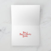 Dackel Happy Holiday Feiertagskarte (Innenseite)