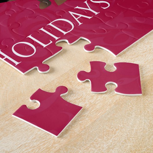 Dackel Happy Holidays Design Puzzle (Seite)