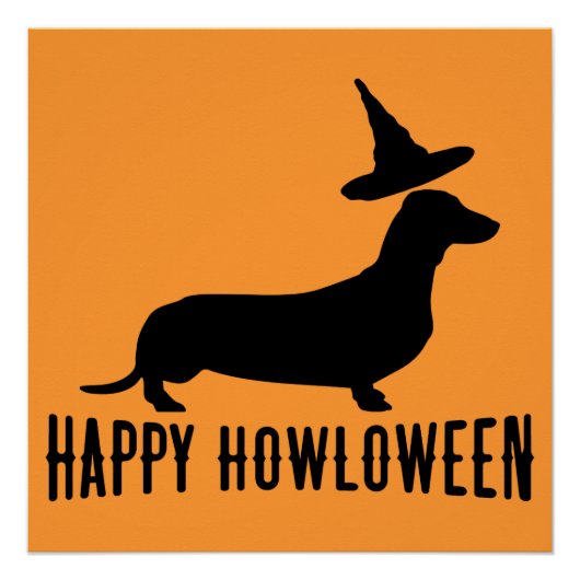 Dackel Happy Howloween Perfect Poster (Vorderseite)