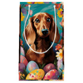 Dackel Happy Oaster Kleine Geschenktüte (Vorderseite)