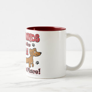 DACKEL-HAPPY ZWEIFARBIGE TASSE
