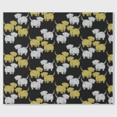 Dackel Haustier Geschenkpapier (Flach)