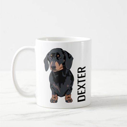 Dackel Haustier | Niedliche Wurst Hund Kaffee Tass Kaffeetasse (Links)