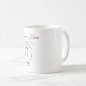 Dackel Head, Art Zeichnend Dackel Kaffeetasse (VorderseiteRechts)