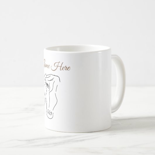 Dackel Head, Art Zeichnend Dackel Kaffeetasse (VorderseiteRechts)