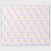 Dackel Head, Art Zeichnend Paper Geschenkpapier (Flach)