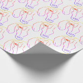 Dackel Head, Art Zeichnend Paper Geschenkpapier (Ecke)