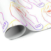 Dackel Head, Art Zeichnend Paper Geschenkpapier (Rolleneckpunkt)