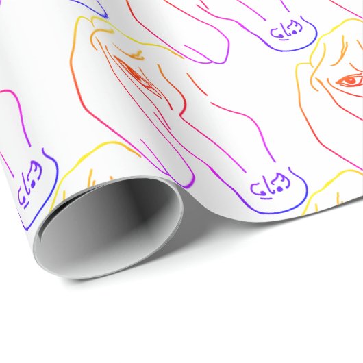 Dackel Head, Art Zeichnend Paper Geschenkpapier (Rolleneckpunkt)