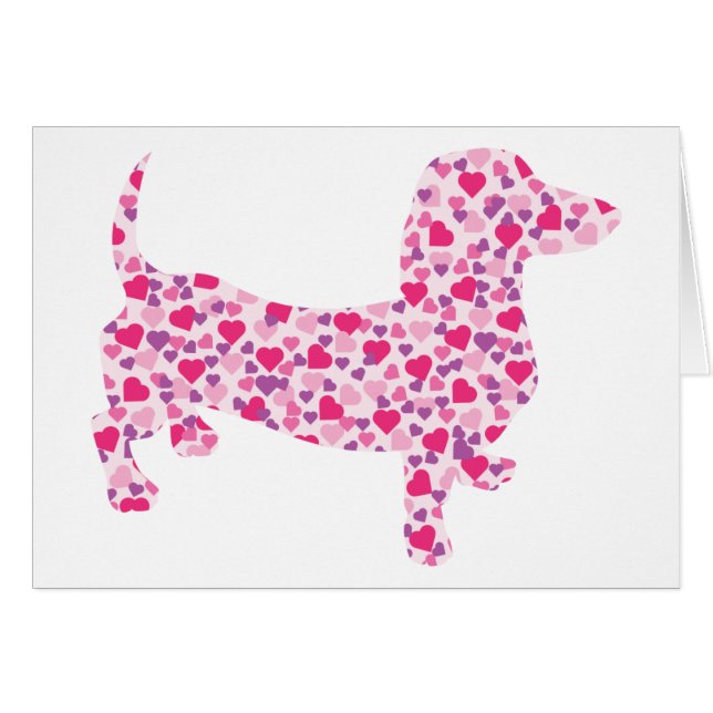 Dackel Hearts (Vorderseite (Horizontal))